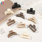 5 Pcs Small Flower Hair Claw Clips for Women Girls,Matte Rectange Jaw Clips,Semicircle Barrettes for Thin Hair
