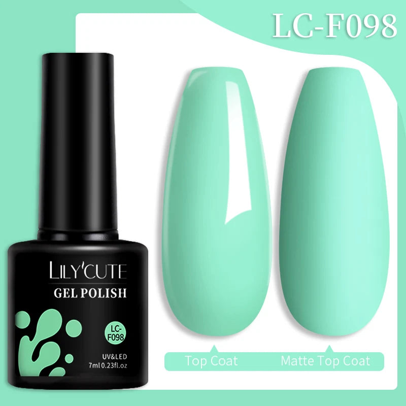 LILYCUTE Fluorescent Nail Gel Polish Orange Red Neon Bright Color Summer Series Soak Off For Manicure Nail Art UV Gel Varnish
