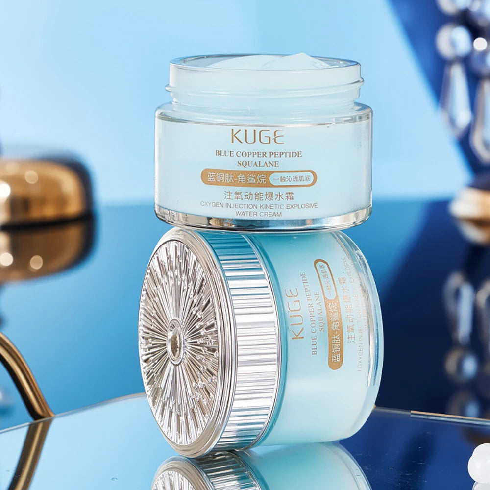 Blue Copper Peptide Squalane Oxygen Water Cream Deeply Moisturize Soothe Dry Skin Repair Skin Barrier Face Cream Korea Skincare