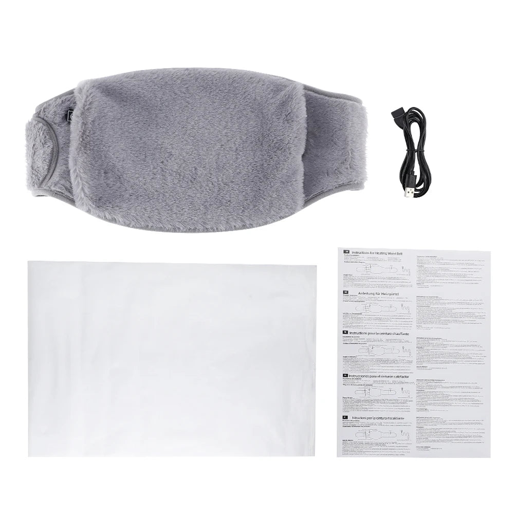 3 Levels Electric Heating Abdomen Belt  Cold-Proof Uterine Belt Hand Waist Warming Pad  Women Menstrual Relief Pain USB Charging