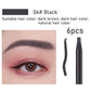 HAOZHUANG Waterproof Long-Lasting Eyebrow Pencil with Soft Brush – Smudge-Proof Daily Eyebrow Makeup Tool