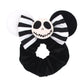 Disney Mouse Ears Velvet Scrunchies Hairband Women Elastic Ponytail Holder Girls Sequin Bow 2023 Kids Party DIY Hair Accessories