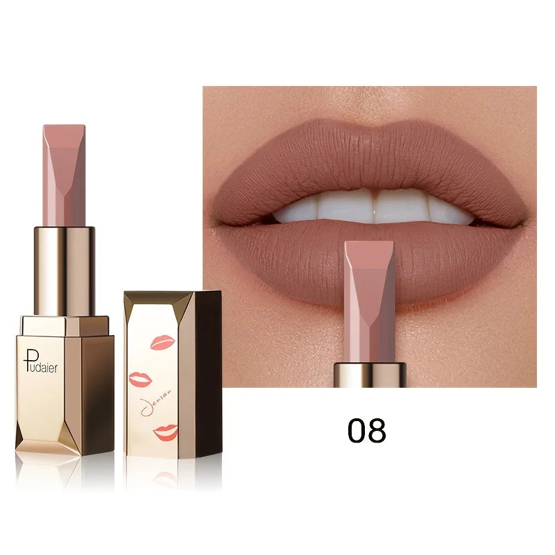 Matte Velvet Lipstick, Waterproof Long Lasting Lip Color, Sweat Resistant Silky Lip Makeup Gift for Women