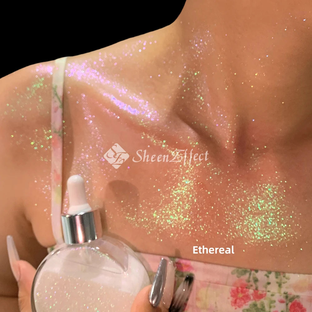 Sheeneffect Glitter Body Face Diamond Dry Oil Body Glitter Highlighter Body Shine Glitter Makeup For Face