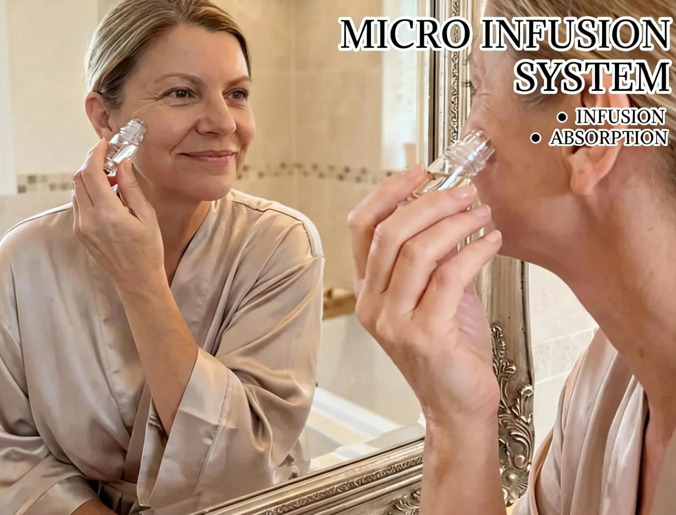 Radiant Flawless Skin Micro Infusion Serum Kit - At Home Facial System Beauty Tool Skin Care for Face | 0.25MM Needle