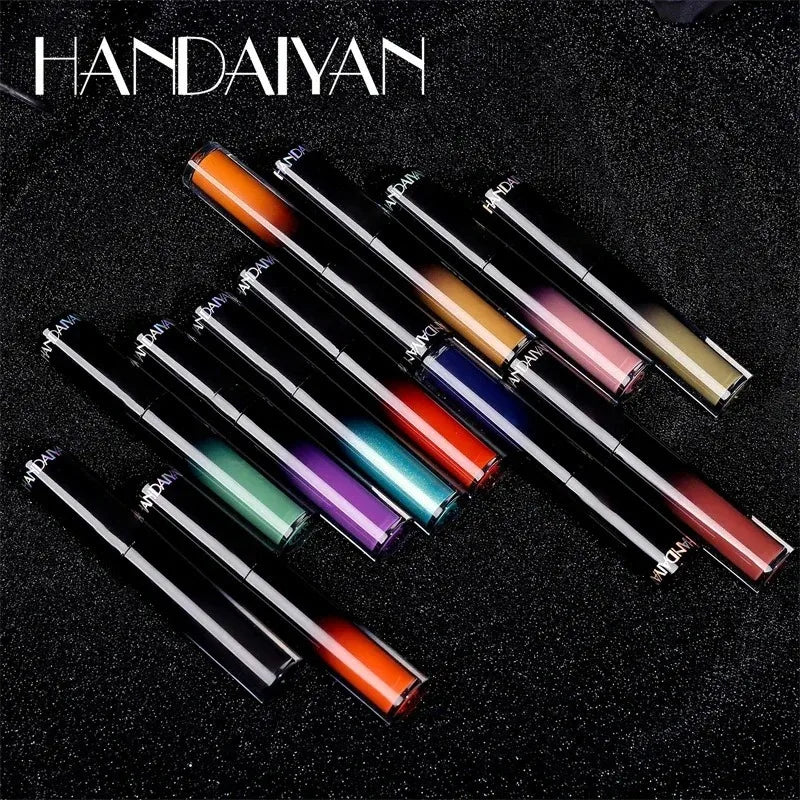 Matte Black Liquid Lipstick Waterproof Long Lasting Lip Gloss Tint Sexy Red Brown Metallic Lipstick Halloween Makeup Cosmetics