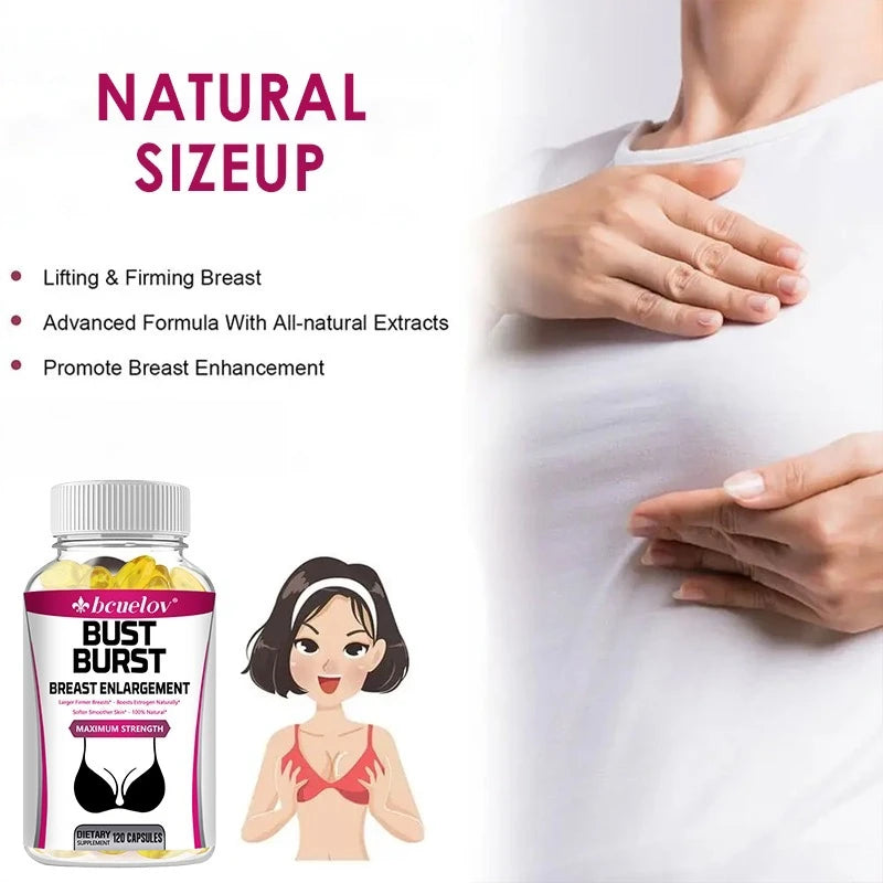 Natural Pueraria Supplement - 1000 Mg, Supports Breast Roundness, Firmness, Elasticity and Improves Women's Self-confidence
