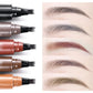 Precision Four-Tip Waterproof Eyebrow Pencil – Long-Lasting, Smudge-Proof, Natural Finish Eyebrow Enhancer