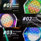 CHARMACY Rainbow Duochrome Eyeshadow New 5 Colors Shimmer Multichrome Long-lasting Eye Shadow Cosmetic Makeup for Women