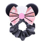 Disney Mouse Ears Velvet Scrunchies Hairband Women Elastic Ponytail Holder Girls Sequin Bow 2023 Kids Party DIY Hair Accessories
