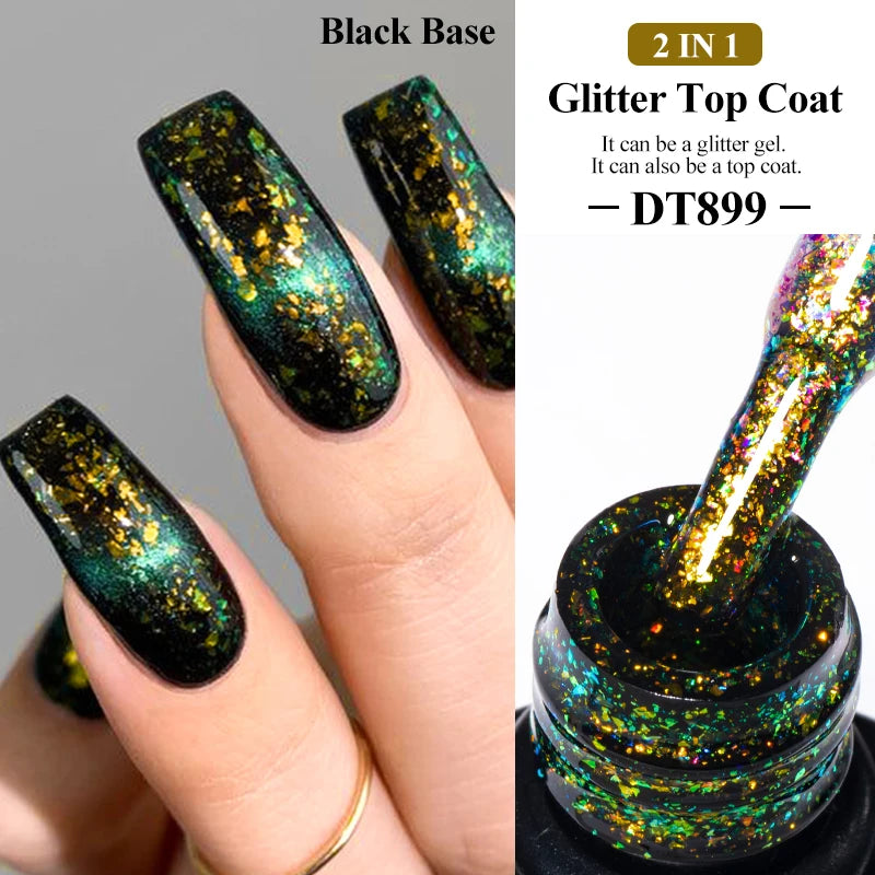 MEET ACROSS 7ml Golden Cat Magnetic Gel Nail Polish Dark Brown Red Green Christmas Nail Art Varnish Winter Autumn For Nails