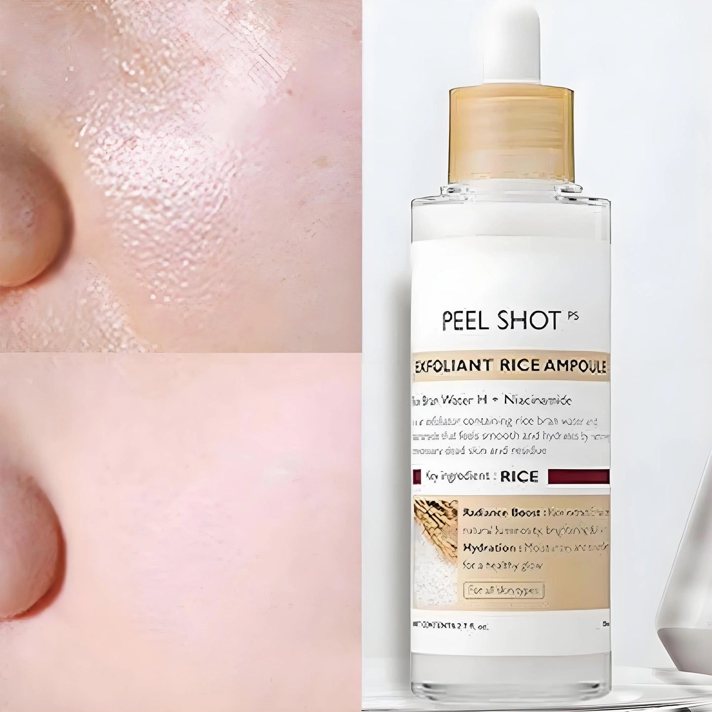 Rice Exfoliating Serum Facial Moisturizer Blackhead Removal Pore Shrinking Korean Skin Care Hydrating Face Serum Brightening