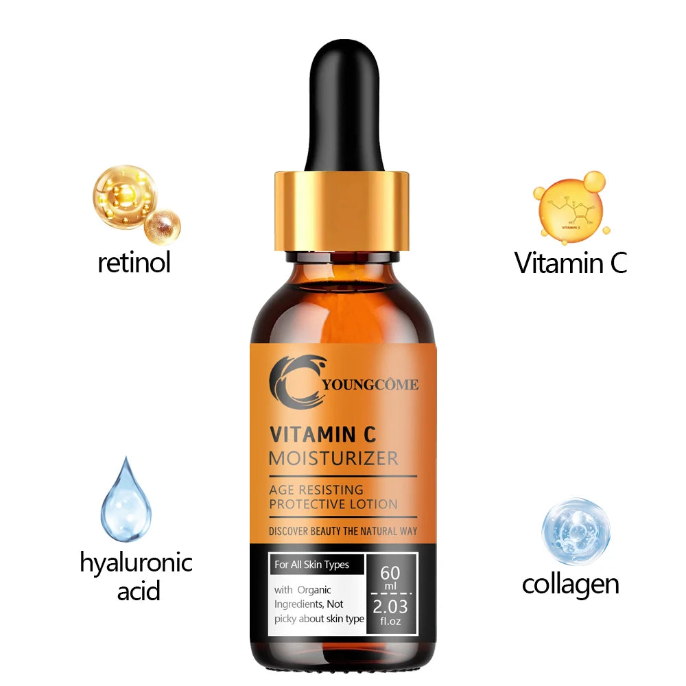 Vitamin C Moisturizing Serum Softens skin Protection Lotion Hydrating & Nourishing Skincare look reduced for All Skin Types