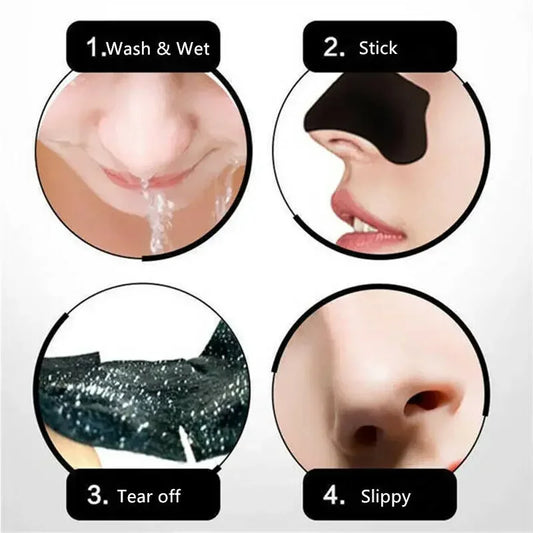 100/50/20/10pcs Bamboo Charcoal Blackhead Remover Black Dots Spots Mask Nose Sticker Cleaner Nose Pore Deep Clean Strip