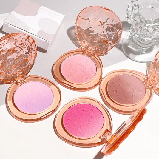 HISYI cute, pop, gradient blush, matte, delicate, daily nude makeup, brightens the color, naturally whitens students