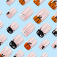 24pcs Halloween Cute Cartoon French Fake Nails Nude Pink Square Press On Nails With Pumpkin Ghost Designs Professional Nail Art
