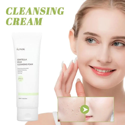 Korea IUNIK Centella Asiatica Cleans Skin Care  Mild Cleansing Foam Cleanser Calming Gel Propolis Vitamin Moisturizing Cleanser