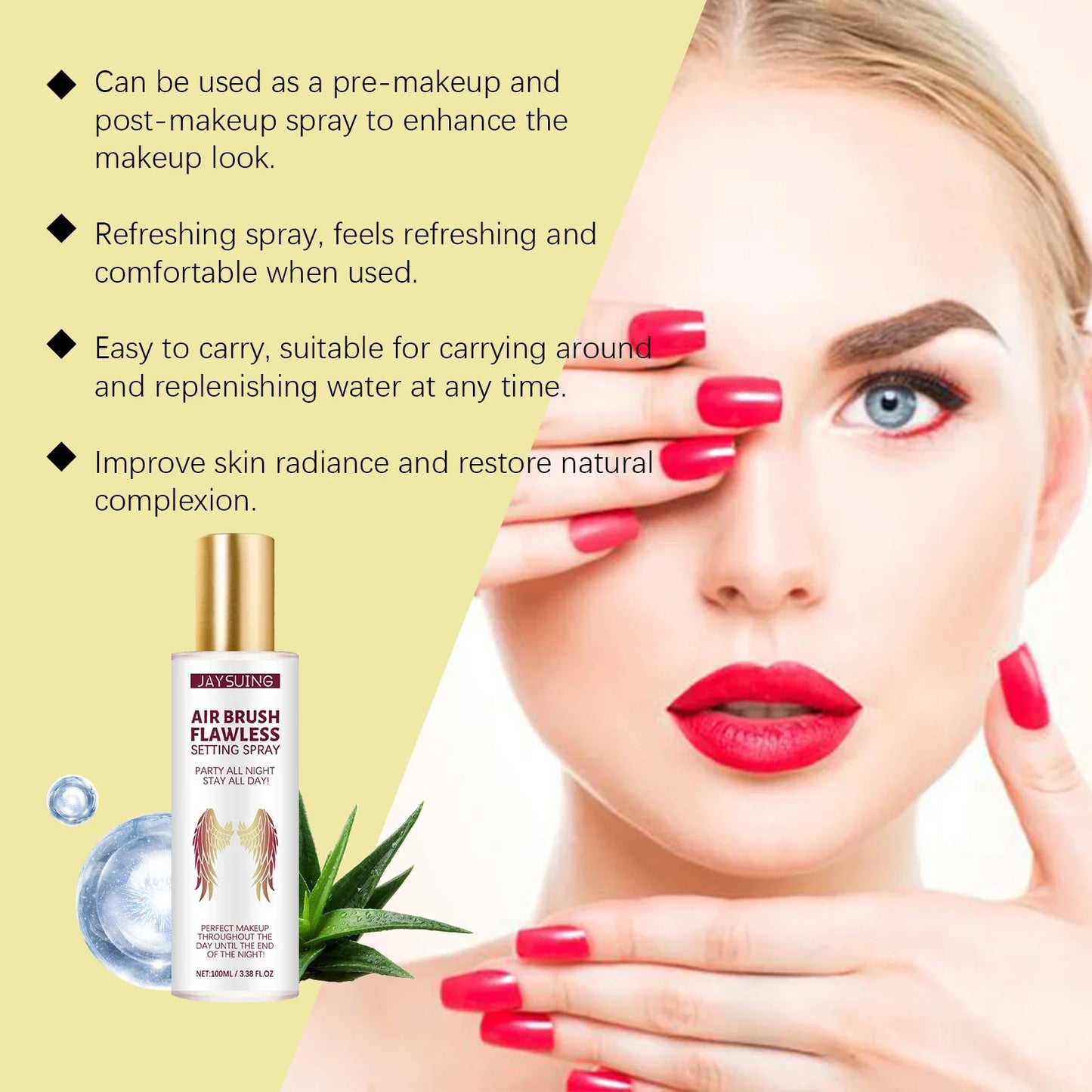 Moisturizing Setting Spray Face Make up Waterproof Lasting  Matte Natural Refreshing Oil Control Foundation Makeup Fixer Spray