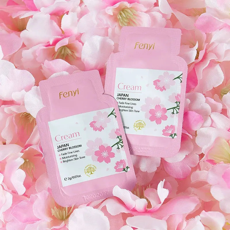4pcs Skincare Sets Sakura Cleanser Face Cream Toner Eye Cream Deep Cleansing Moisturizer Oil Control Skin Care Kit Travel Outfit