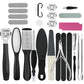 27PCS Foot Care Tool Pedicure Manicure Kit Set Stainless Steel Peeling Exfoliating Callus Dead Skin Remover Foot Scrubbing Brush