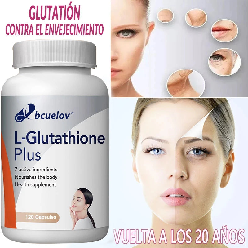 L-Glutathione Skin Brightening Supplement - Natural Antioxidant, Supports Healthy Skin, Strengthens Liver, 120 Capsules