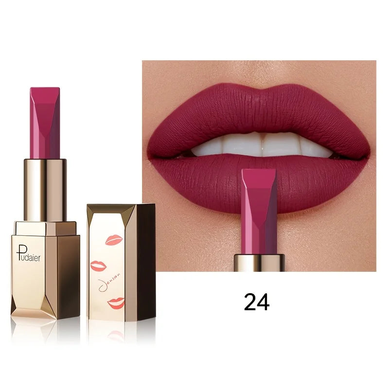 Matte Velvet Lipstick, Waterproof Long Lasting Lip Color, Sweat Resistant Silky Lip Makeup Gift for Women