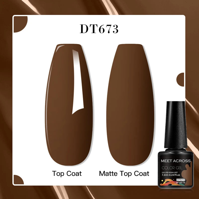 MEET ACROSS 7ml Golden Cat Magnetic Gel Nail Polish Dark Brown Red Green Christmas Nail Art Varnish Winter Autumn For Nails