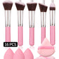 High Grade Pink makeup brush quality synthetic foundation brush Makeup sponge Makeup puff professional makeup tool set
