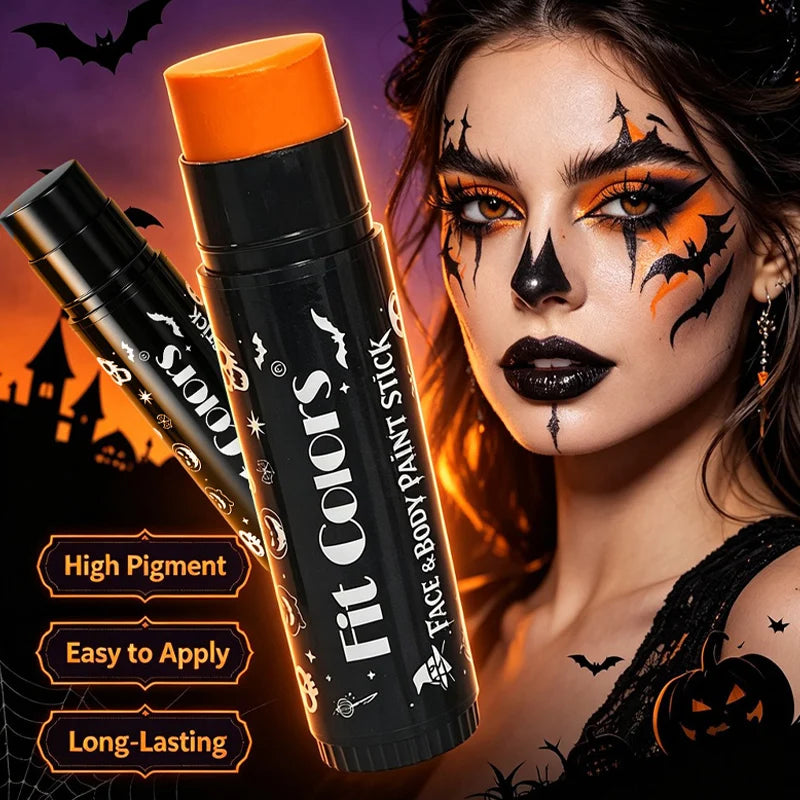 14 Colors Face & Body Paint Stick Halloween Cream Makeup Crayon Highly Pigmented Full Coverage Face Painting for Party Cosplay