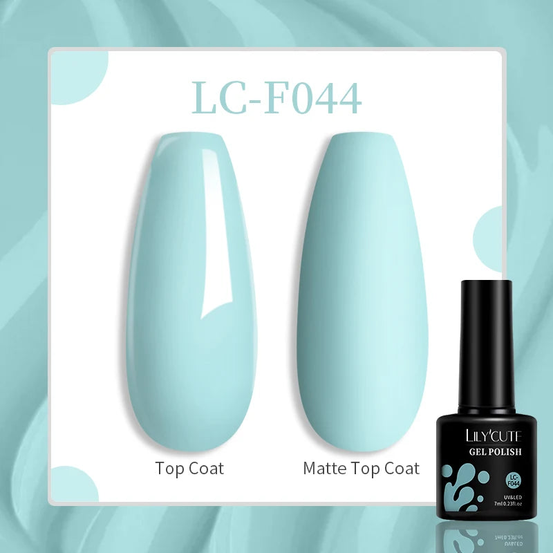 LILYCUTE 7ML Eggshell Gel Nail Polish White Black Material Semi Permanent Autumn Varnish With Any Color Gel Soak Off UV Manicure