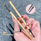 Small gold bar double-ended eyebrow pencil three-dimensional eyebrow shape long-lasting without smudging, slender and natural