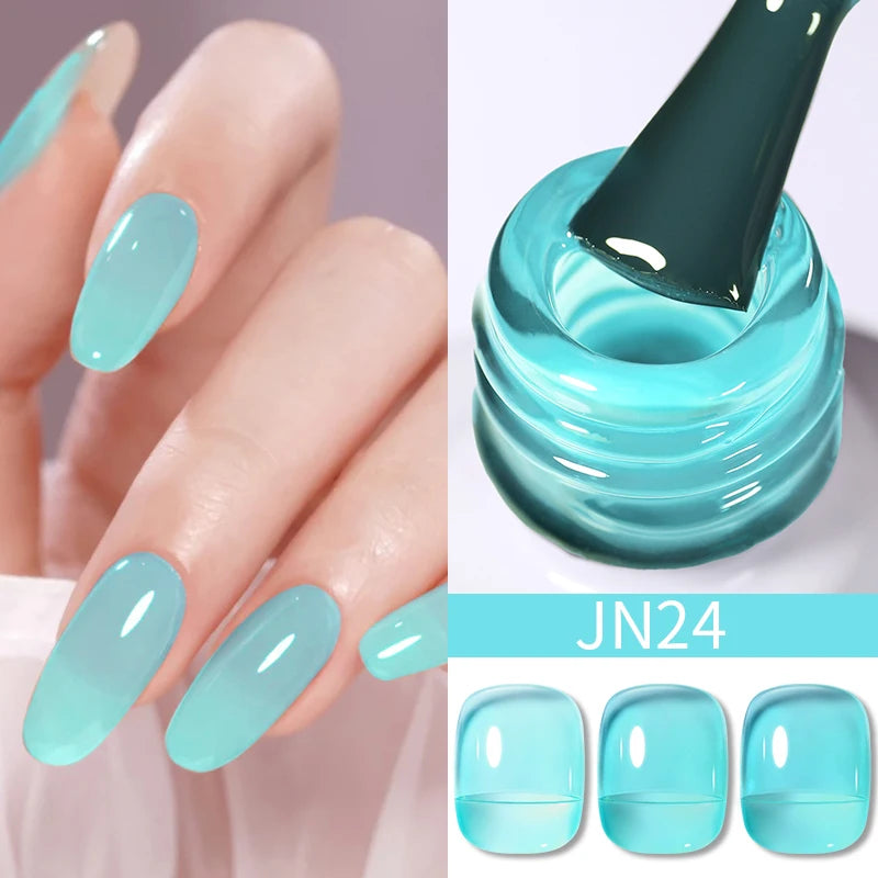 BORN PRETTY 10ml Blood Red Jelly Gel Nail Polish Halloween Nails Art Gel Polish Sheer Translucent Nail Gel for Winter Manicure