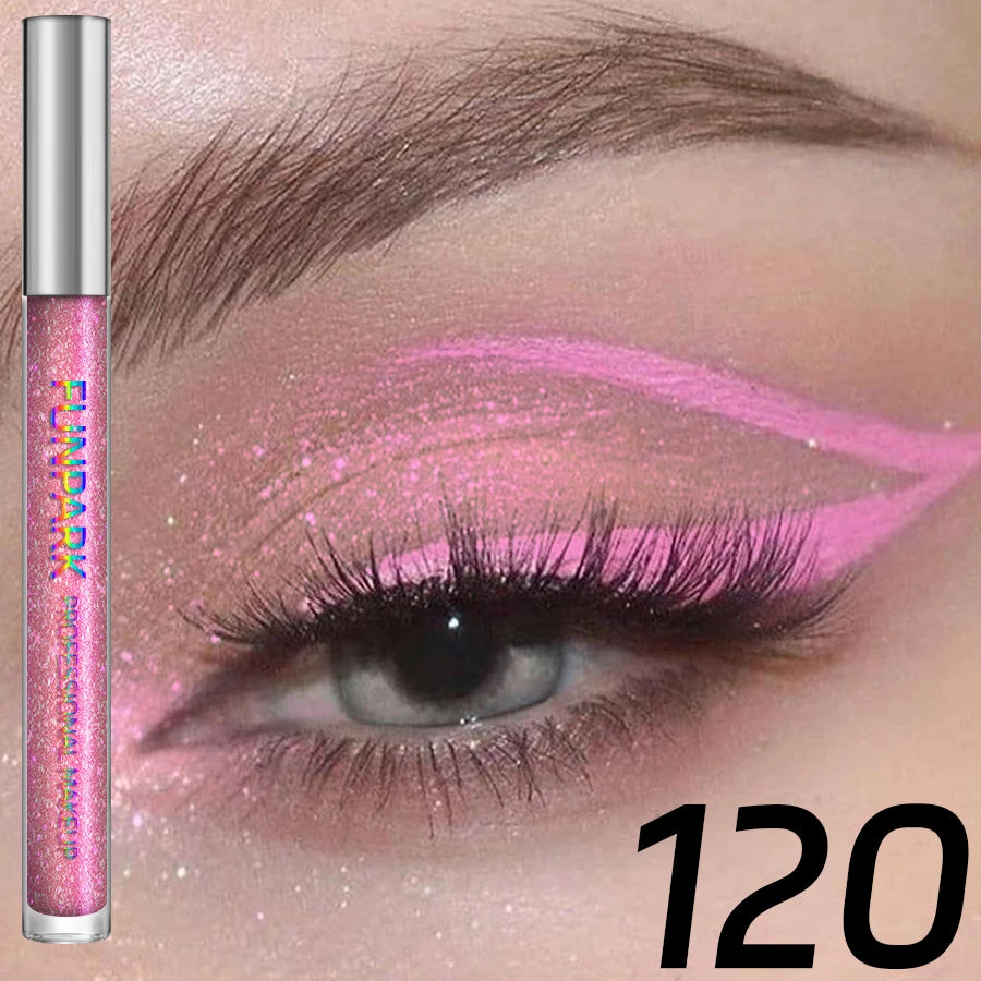 Colorful Liquid Eyeshadow Pink Green Black Diamond Shiny Eye Liner Pen Giltter Eyeshadow Palette Makeup Long Lasting Shimmer