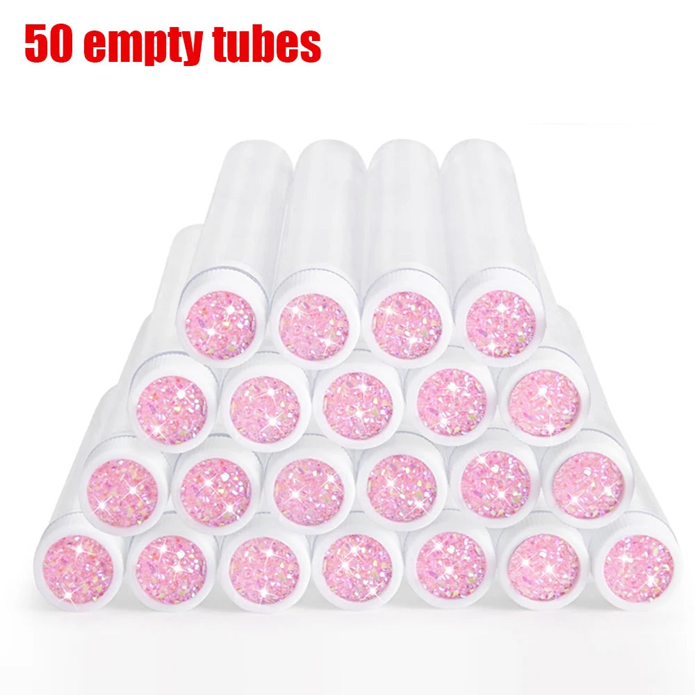 100Pcs Disposable Eyelash Brushes Reusable Eyelashes Brush Tube Mascara Wands Tubes Dust-proof Lash Spoolies Storage Makeup Tool