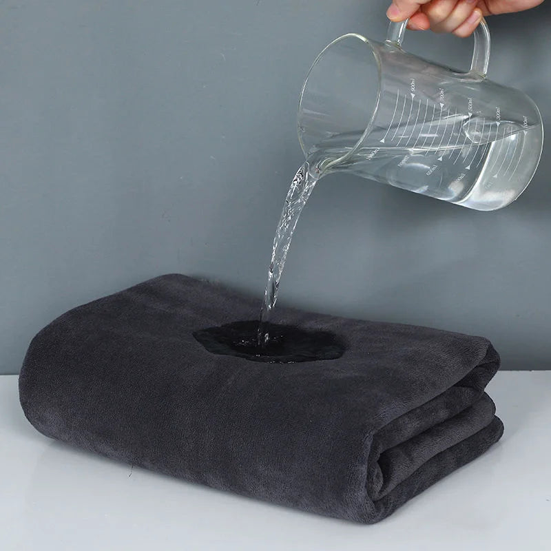 Large thick microfiber bath towel absorbent and quick-drying swimming fitness sports beauty salon towel Beach towel