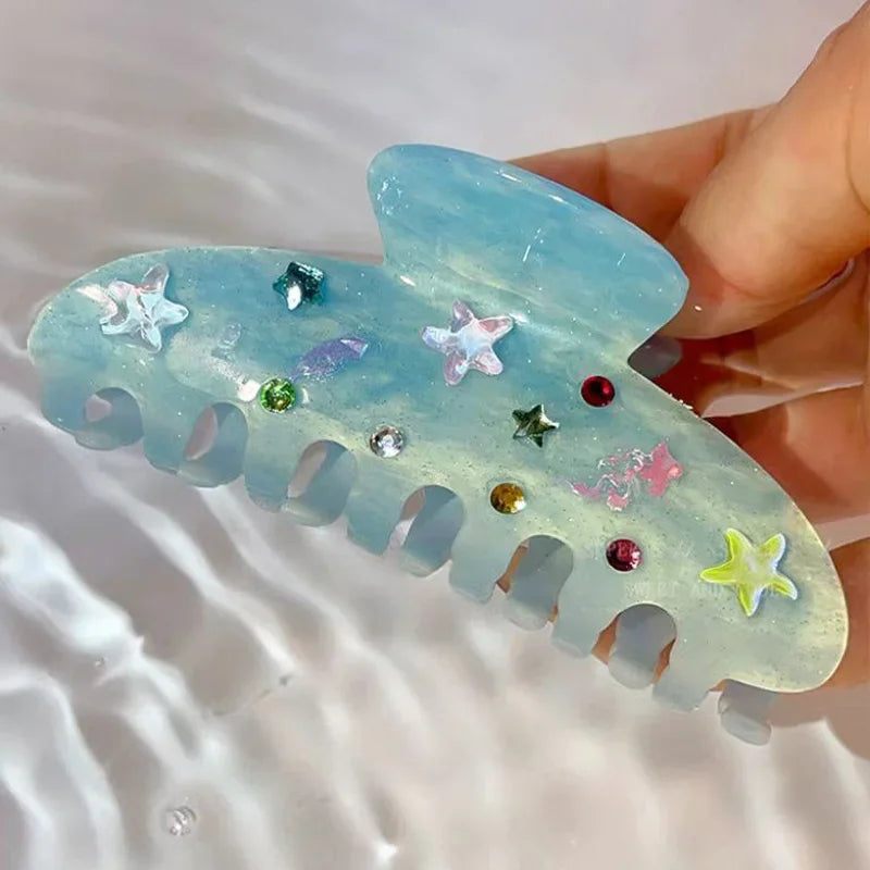 Big Collection Ocean Beach Series Hair Claw Hippocampus Jellyfish Dolphin Acetate Hair Claw Clip for Women Girl Hair Accessories