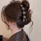 1pc Fashion Pearl Large Simple Elegant Acrylic Hair Claw Hairpin, Suitable For Party, Commute, Outfit Matching, Hair Accessories