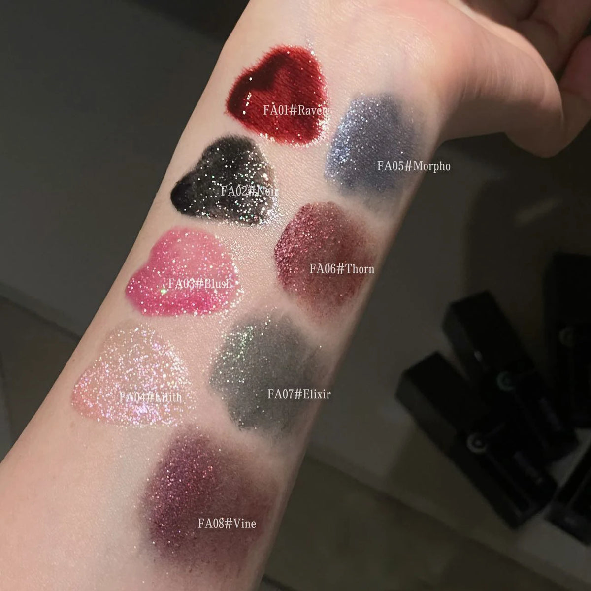 Gothic Matte Black Liquid Lipstick Moisturizer Long-Lasting Punk Blue Green Sparkling Pearl Lip Gloss Halloween Lip Glaze Makeup
