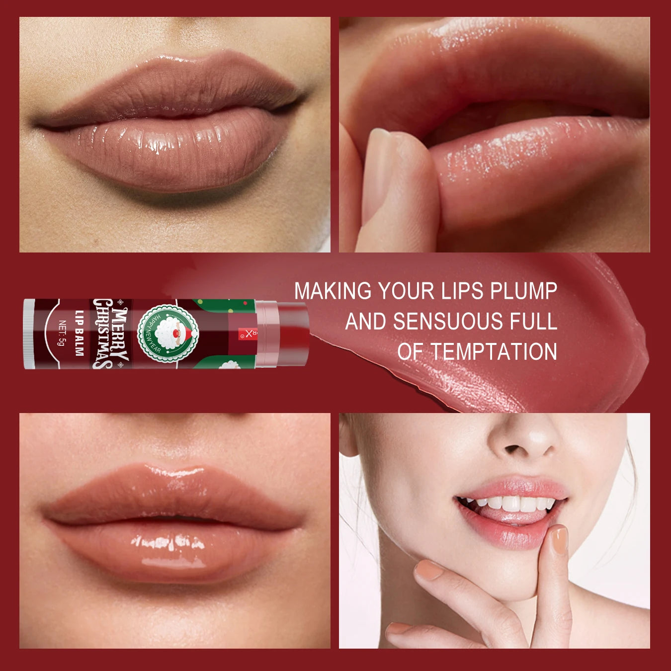 32PCS/Box Christmas lipstick Set Hot Red Wine lipstick Lasting Waterproof Moisturizing Glossy Lip Color