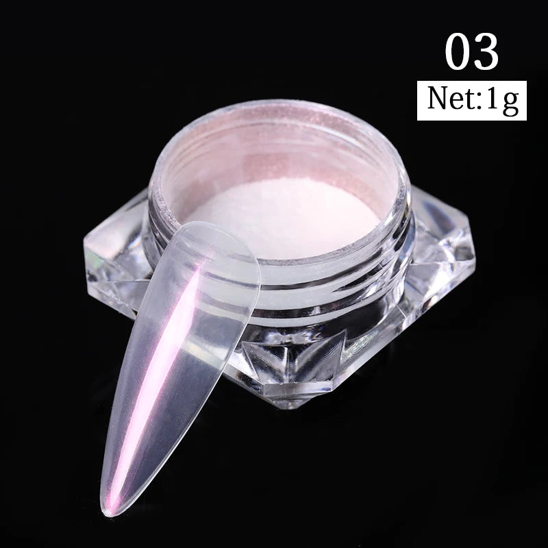 1Box Nail Metal Glitter Powder Metallic Colorful Dust Metal Effect Nail Glitter Gold Nail Art UV Gel Polish Flakes Dust