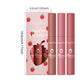 3 pcs Strawberry Lip Glaze Set Velvet Matte Liquid Lipstick Lipstick Non stick Cup