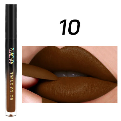 1-PCS Matte Waterproof Color Lip Gloss – Long-Lasting Liquid Lipstick, Velvet Lip Glaze, Lip Tint & Beauty Lip Stain