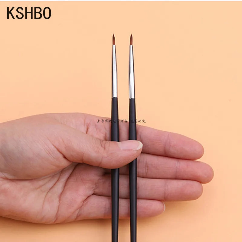 KSHBO 2pcs/set Brow Contour Brush Eyebrow Eyeliner Brush Portable Small Angled Eyebrow Liner Brush Women Makeup Cosmetic Tools