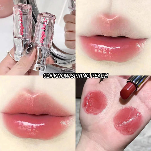 Gege bear Lightweight and translucent lipstick Watery Lip Gloss Lightweight Moisturizing Non-clumpy Ombre-lip Non-sticky
