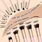 Set of 25 professional makeup tools, including makeup brushes, eyebrow trimmers, plush bags, powder puffs, sponge balls