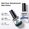 MEET ACROSS 15ml Glass Bottle Nail Primer Nail Prep Dehydrator Nail Polish Long Lasting Air Dry Semi Permanent Nail Art Varnish