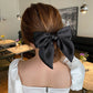 Elegant Bow Ribbon Hair Band Women Hair Tie Girls Solid Satin Bowknot Scrunchies Ponytail Large Rubber Bands Hair Accessories