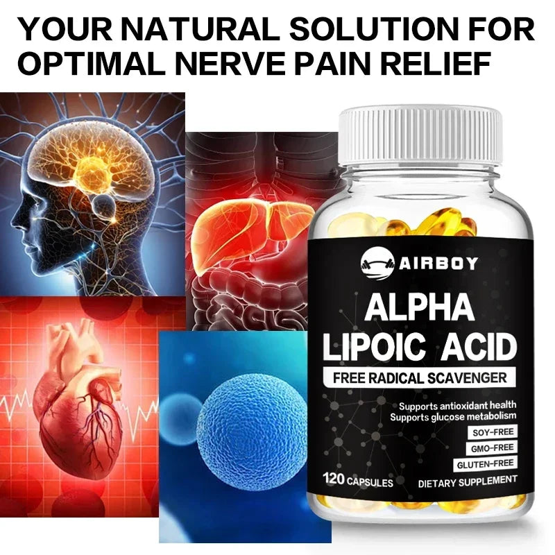 Alpha Lipoic Acid 600mg - Powerful Antioxidant, Skin Care, Protect Liver, Brain and Nerve Health