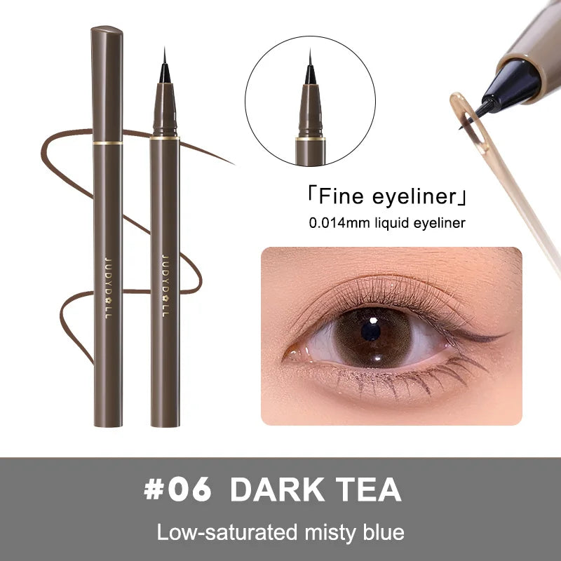 Judydoll Precision Liquid Eyeliner Pen, Ultra-Fine Tip, Waterproof, Smudge-Proof, 24-Hour Long-Lasting, Perfect for Lash Line