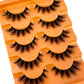 New Cat Eye Lashes 5D Fluffy Faux Mink Lashes 8D Volume Wispy Long Lashes Fake Eyelash Russian Strips 5 Pairs Pack Makeup